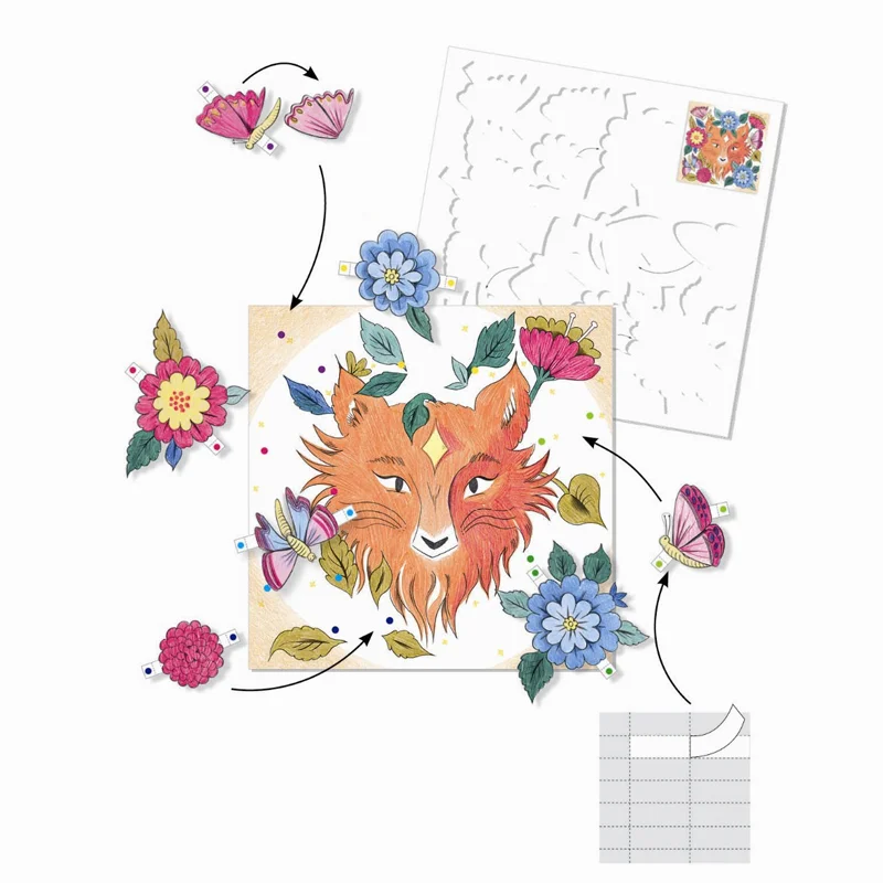 Djeco kreativ leg, kreativ tegning - Skovens venner