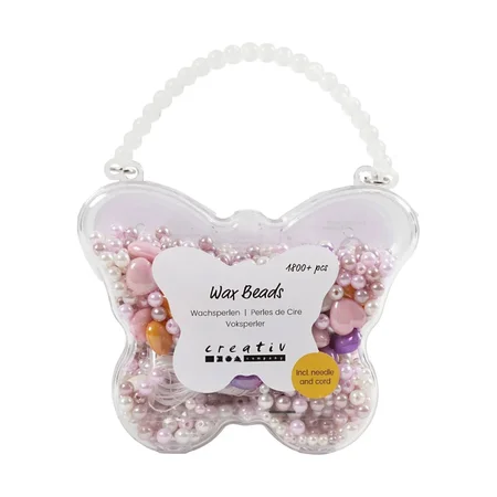 Wachsperlen aus Perlmutt in Schmetterlingsdose, 127 g