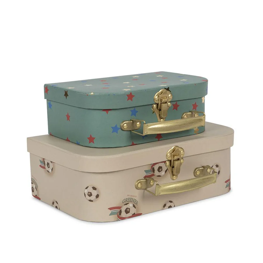 Konges Sløjd 2-pak Kuffertsæt, Off White/Kick It