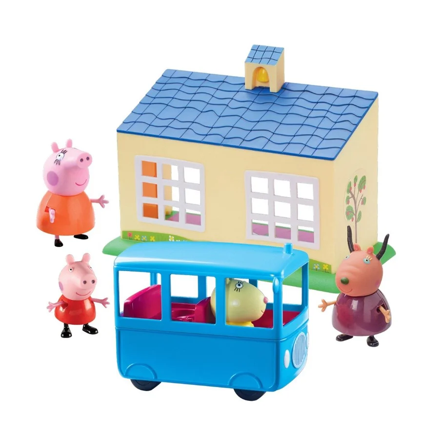 Gurli Gris legesæt, skole og skolebus