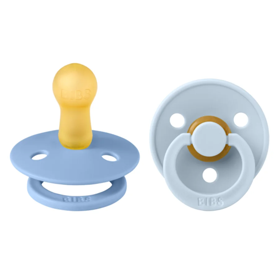 BIBS 2-pak Latex sut str 2 sky blue / baby blue