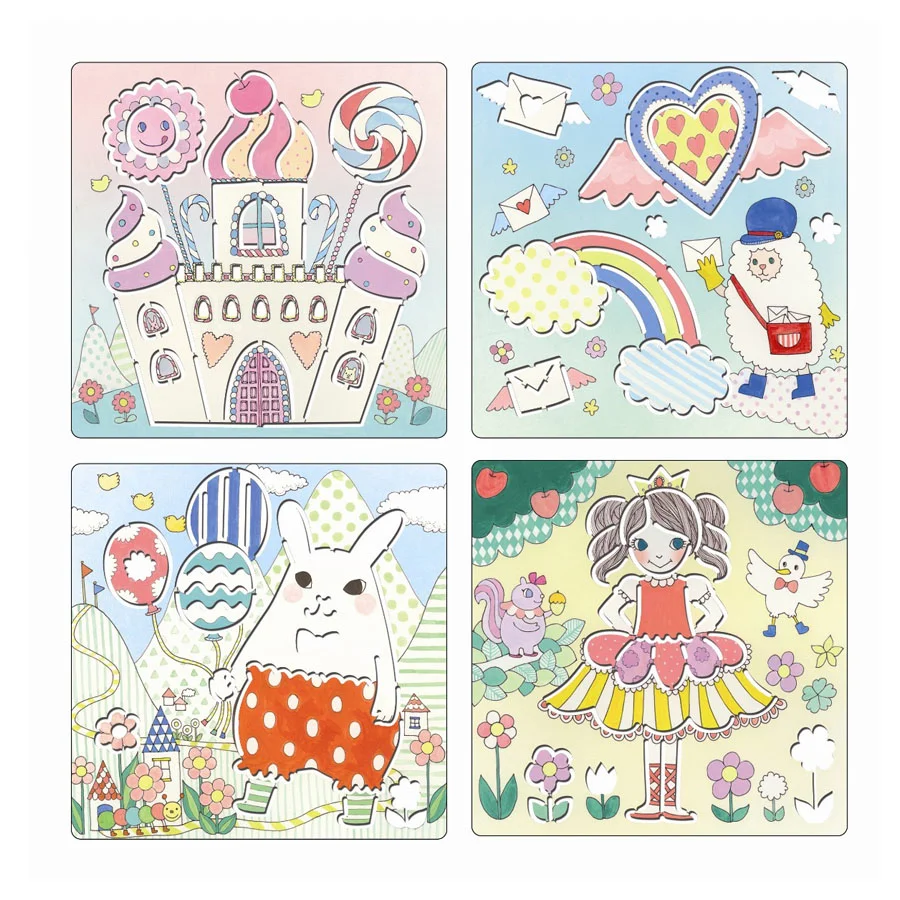 Djeco Zeichenschablonen Kawailand