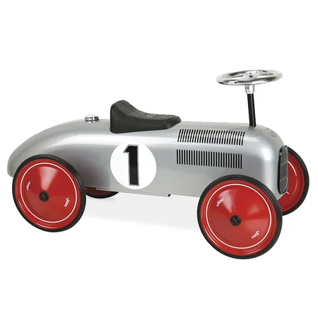 Vilac gåbil i metal, vintage grå