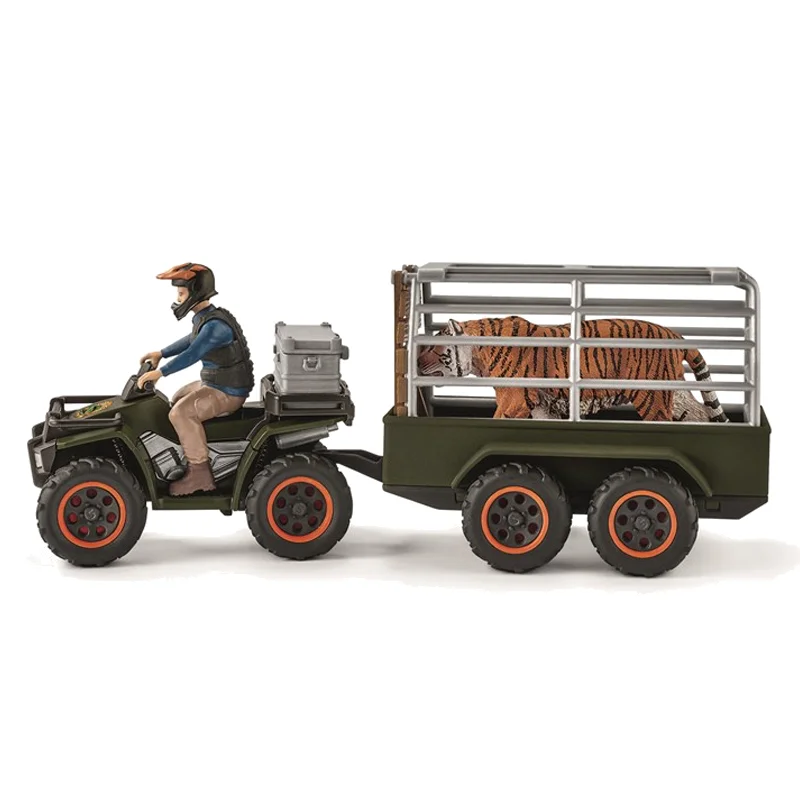 Schleich firhjulscrosser med trailer