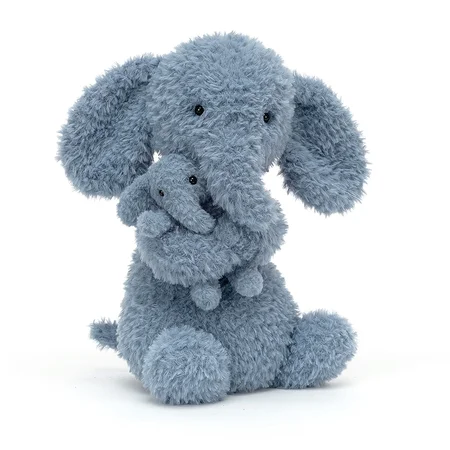 Jellycat Huddles Elefant blå, 24 cm