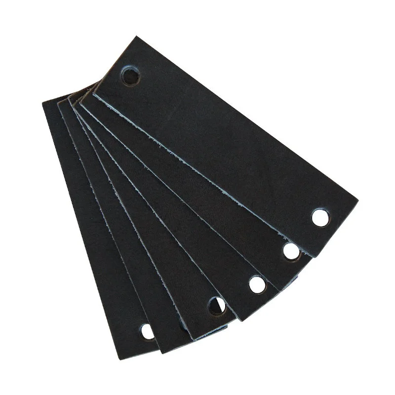 Leander lædergreb til kommode 6 stk, sort