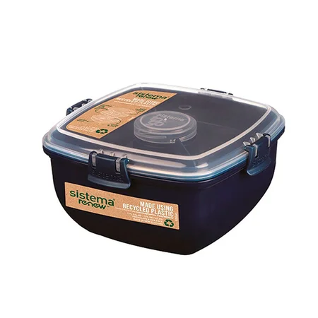 Sistema renew opdelt madkasse inkl. bestik, blå