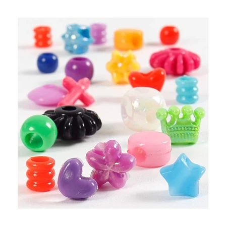 Bøtte med plastperler, ca 1175 stk