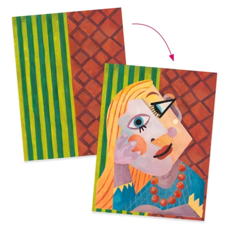 Djeco Inspired by, Collage Pablo Picasso Quadratische Köpfe