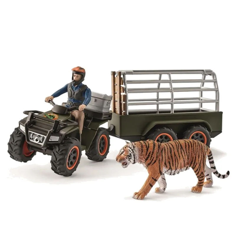 Schleich firhjulscrosser med trailer