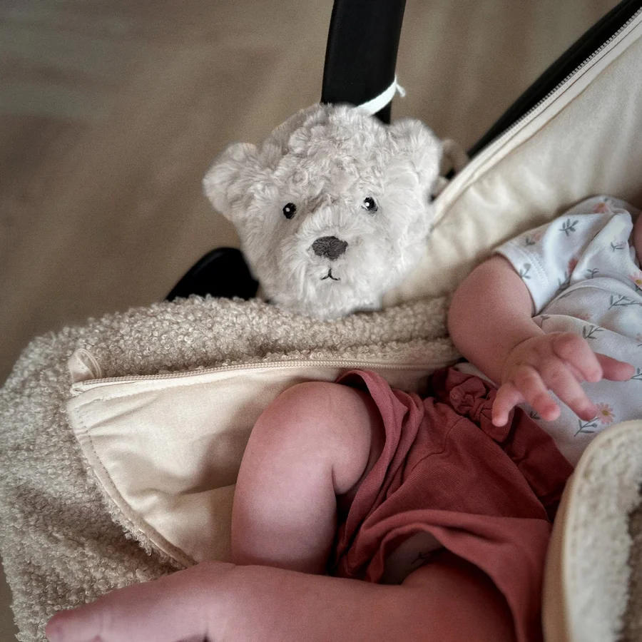 Flow Amsterdam Lou tragbarer Herzschlag-Teddybär, beige