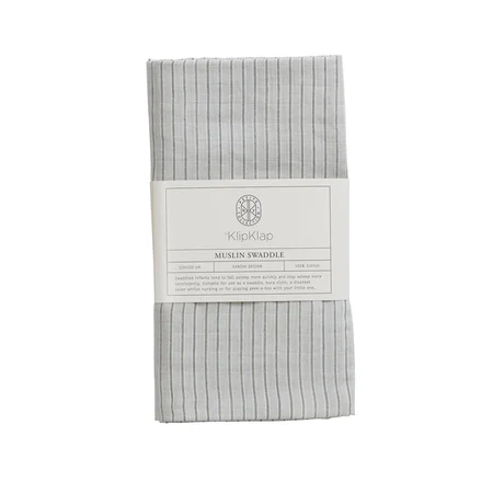 by KlipKlap babysvøb 120 x 120 cm, stripe - Moon Grey