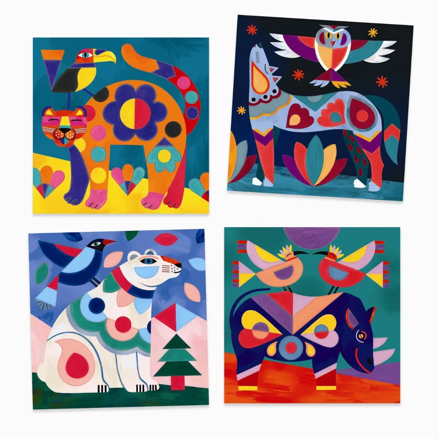 Djeco kreativ leg, farvelæg - fantasifulde væsner