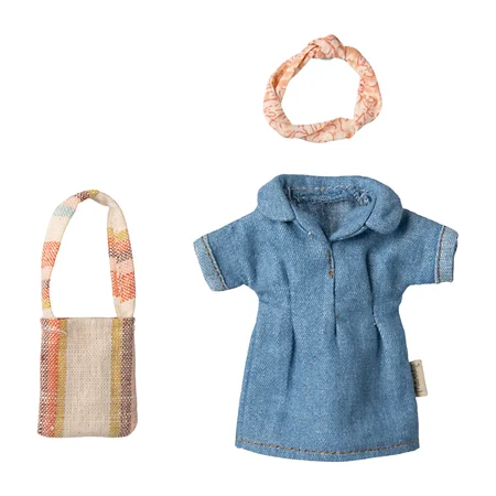 Maileg Kleidung für Mama Maus, Denim Kleid