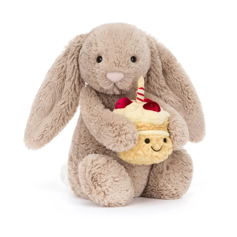 Jellycat Bashful Kanin med lagkage, 31 cm