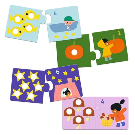 Djeco duo puslespil, tal