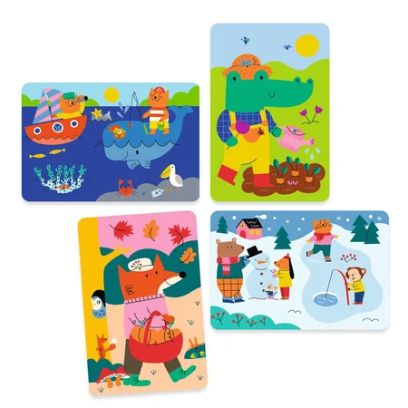 Djeco magisk vandmalebog, årstiderne