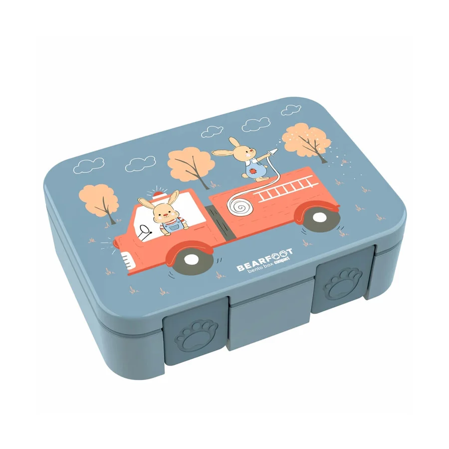 Bearfoot Bento COMPACT Lunchbox, 650 ml – Blau Feuerwehr