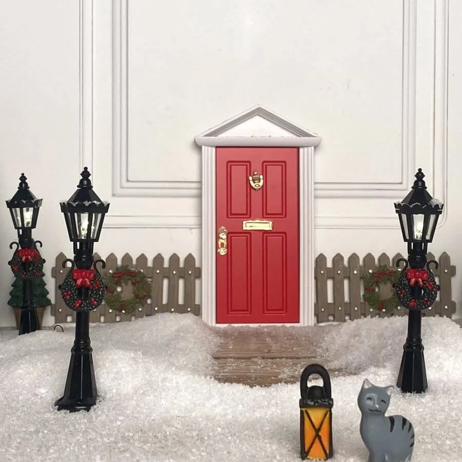 Wichteltür-Zubehör, Zaun mit Kranz