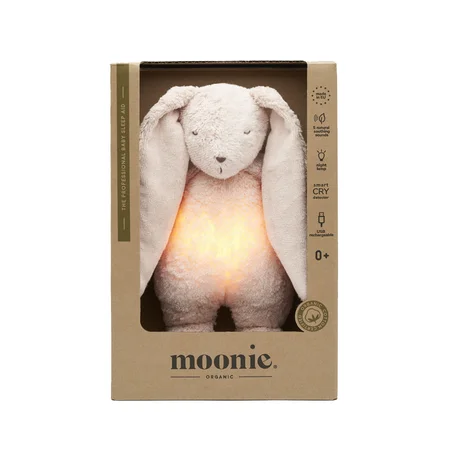 Moonie 2.0 Organic Humming kanin med lampe, rose