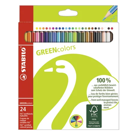 Stabilo Green Color farveblyanter, 24 stk