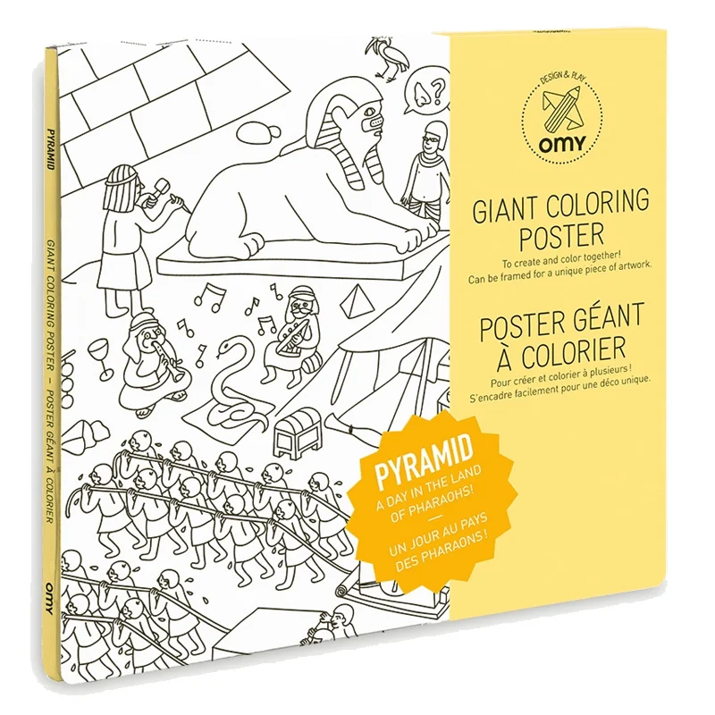 OMY plakat til farvelægning, Pyramiderne