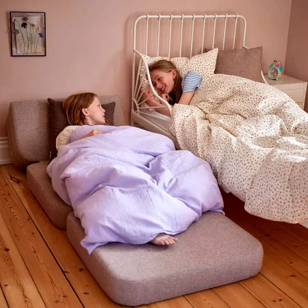 by KlipKlap 3 Fold sofa single soft, soft rose med rose knap