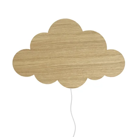 Ferm Living væglampe, sky - egetræ