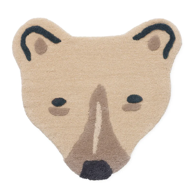 Ferm Living tufted tæppe, isbjørn-hoved