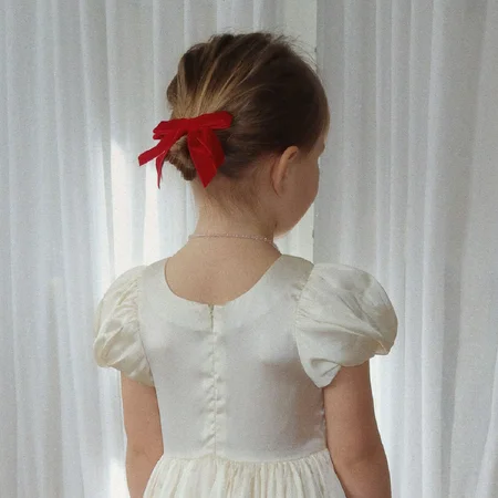 Konges Sløjd 2er-Pack Velours-Doppelschleife, Barbados Cherry