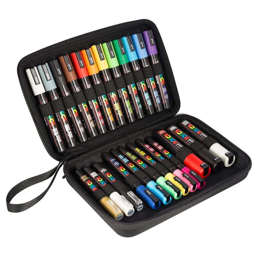 Posca marker sæt i kuffert, 24 stk