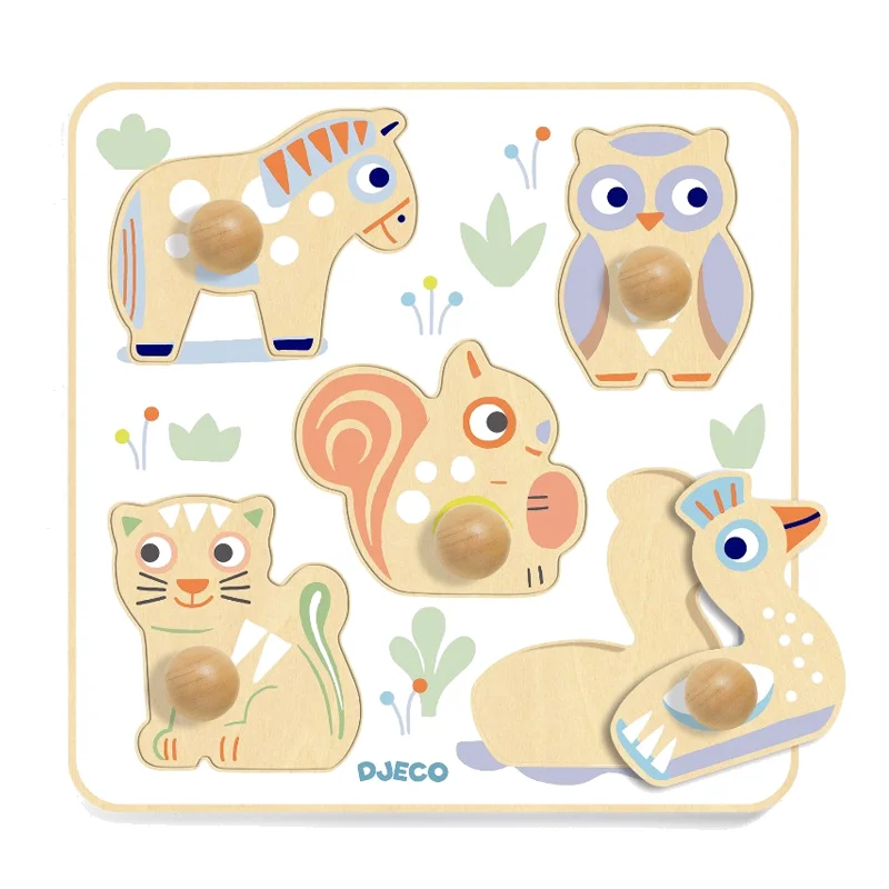 Djeco knoppuslespil i træ, BabyPuzzi