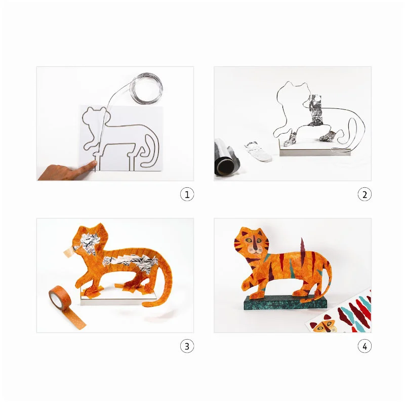 Djeco kreativ æske, kreativ skulptur - Tiger