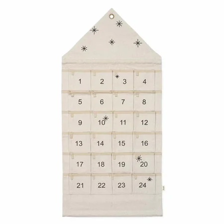 Ferm Living julekalenderophæng, star - sand