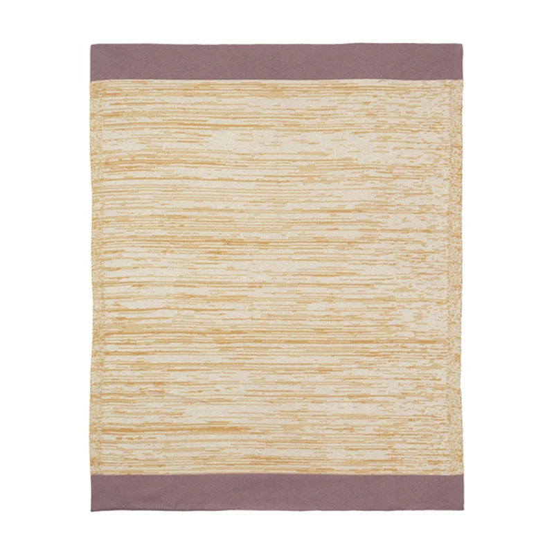 Ferm Living striktæppe, dusty rainbow mustard