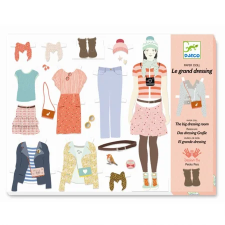 Djeco påklædningsdukke, mit store påklædningsværelse