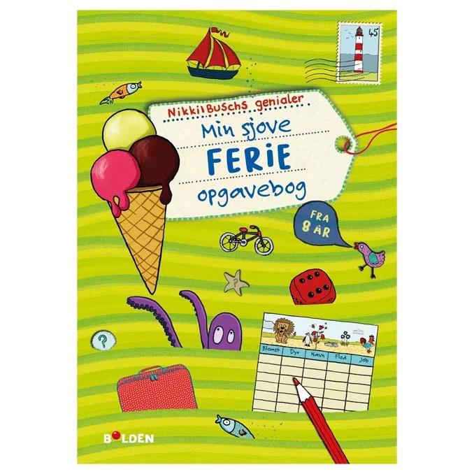 Min sjove ferie-opgavebog - fra 8 år