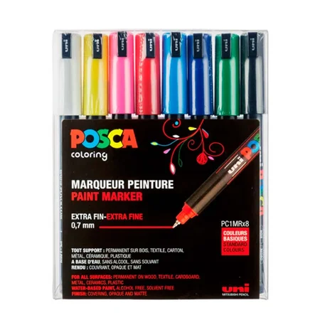 Posca marker PC-1MR, 8-pak standard