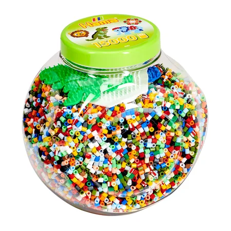 Hama midi perler i dåse inkl 3 plader, 15.000 - grøn