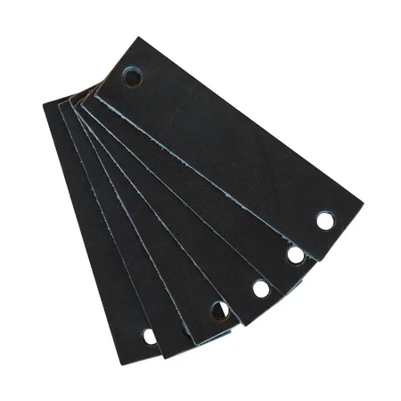 Leander lædergreb til kommode 6 stk, sort