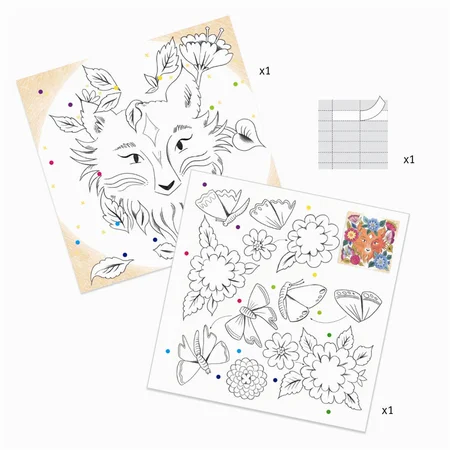 Djeco kreativ leg, kreativ tegning - Skovens venner