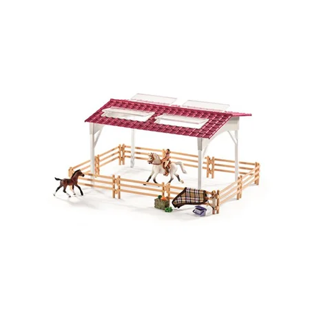 Schleich ridecenter med rytter og heste