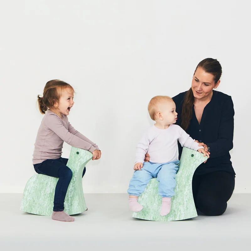 bObles hest, marmor - lys rosa