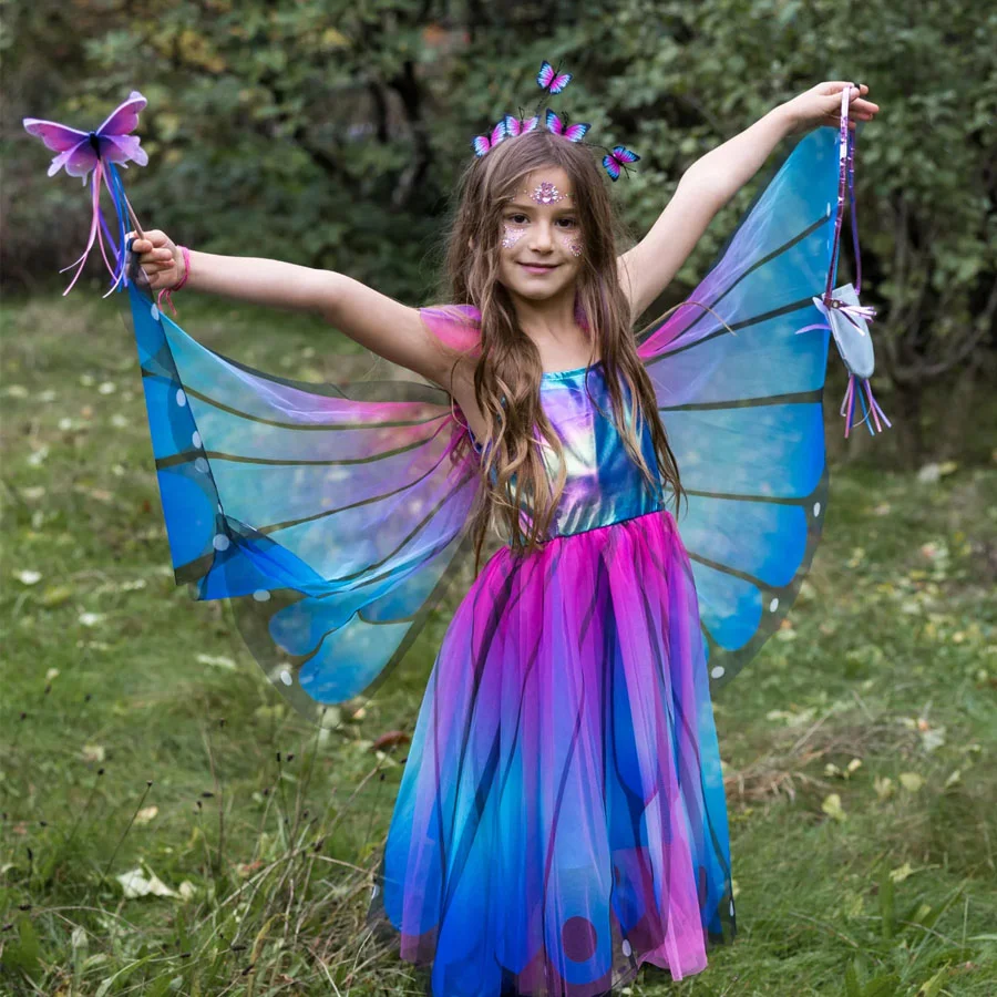 Great Pretenders Sommerfugle kjole og vinger Blue/Purple