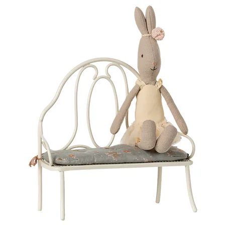 Maileg Vintage Bænk, Råhvid