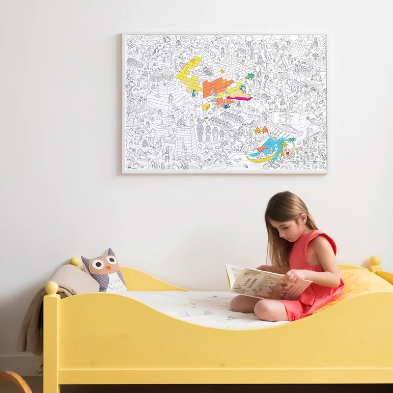 OMY plakat til farvelægning, Pyramiderne