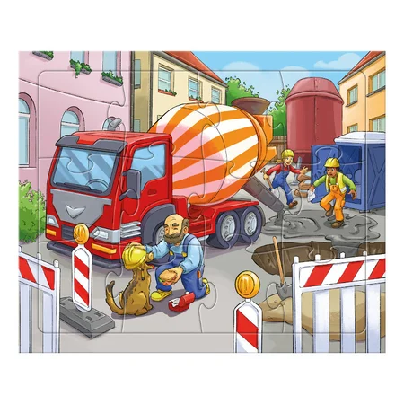 Haba 3 puslespil, entreprenørmaskiner