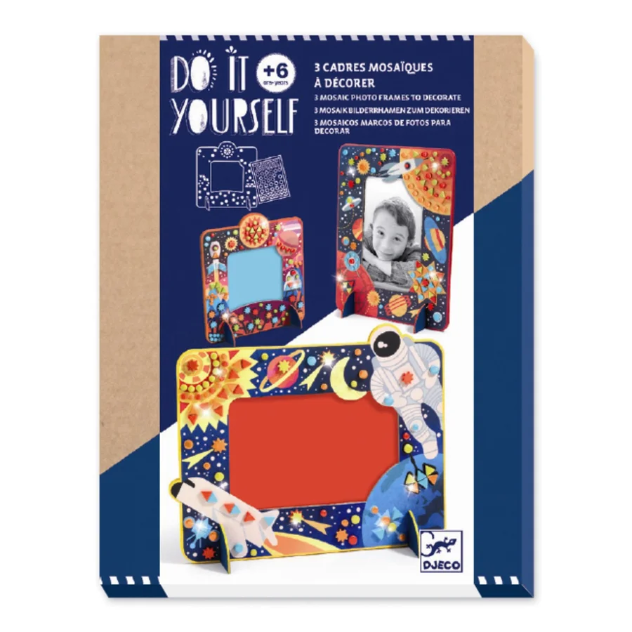 Djeco DIY æske, mosaik billedrammer - space