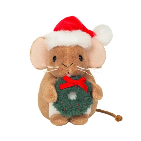 Teddy Hermann Julemus Med Adventskrans, 11 cm