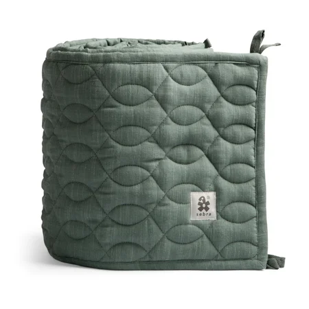 Sebra quiltet sengerand, midnight green
